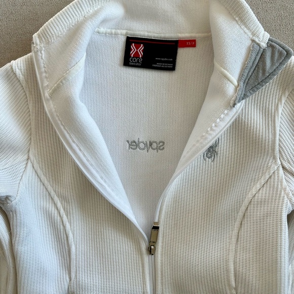 Spyder Women's White Fleece Lined Ski Jacket - Picture 3 of 4